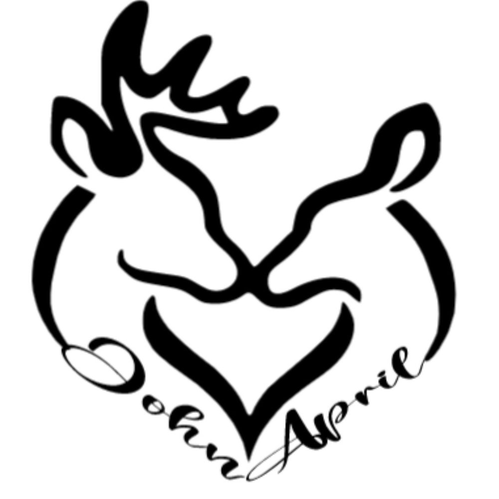 Personalized Buck and Doe Sticker Decal 5.5" x 5.5"